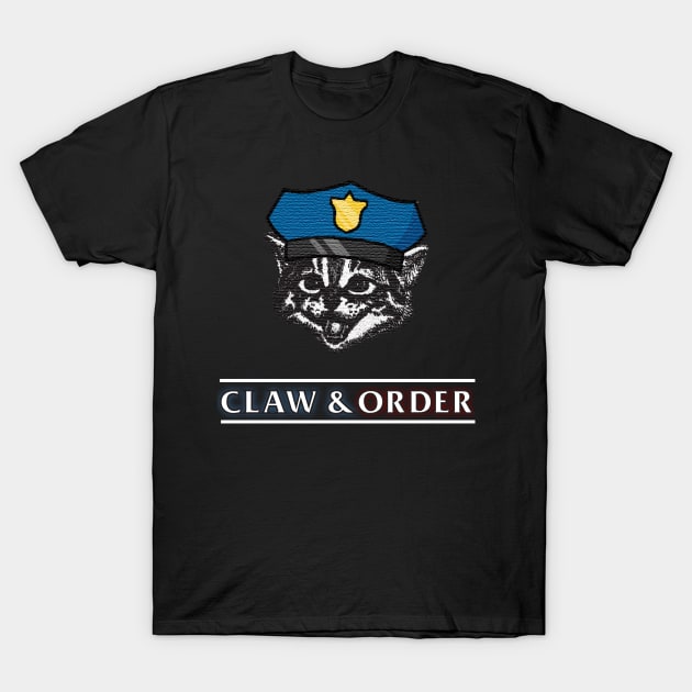 Law and order Cat T-Shirt by AJDP23